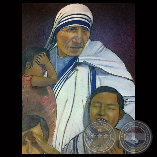 SANTA MADRE TERESA DE CALCUTA - Pintura de HERNN ESCURRA