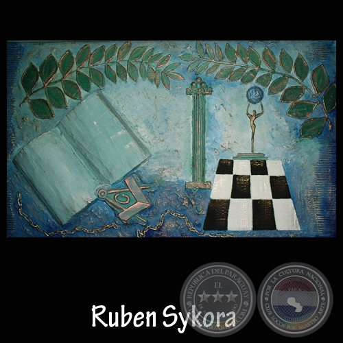MURAL - Tcnica Mixta en relieve - Obra de Rubn Sykora