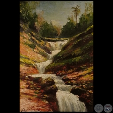 PAISAJE CON SALTO DE AGUA - leo de HCTOR DA PONTE - Dcada de 1940