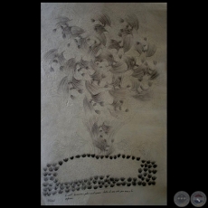 DIBUJO INDGENA 58 - Obra de OGWA FLORES - Coleccin GRUPO LIEBIG