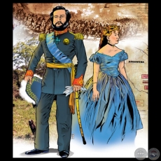 FRANCISCO SOLANO LPEZ y ELISA LYNCH - Ilustracin de ENZO PERTILE 