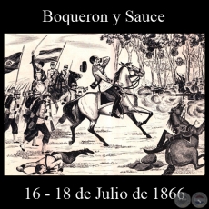 BOQUERON Y SAUCE - 16 - 18 DE JULIO DE 1866 - Dibujo de WALTER BONIFAZI