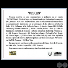 CRUCES, 2015 - Asociación de ARtistas GENTE DE ARTE