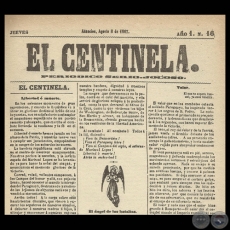EL CENTINELA N 16 PERIDICO SERIO..JOCOSO, ASUNCIN, AGOSTO 8 de 1867