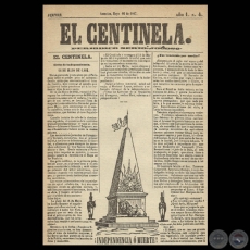EL CENTINELA N 4 PERIDICO SERIO..JOCOSO, ASUNCIN, MAYO 16 de 1867