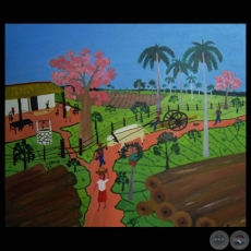 CAMPO PARAGUAYO - Arte Naïf de GENARO MORALES 