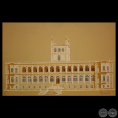 PALACIO DE LPEZ DESDE LA BAHA - Obra de HORACIO GUIMARAENS