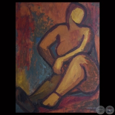 MUJER, 1956 - Pintura sobre duratex de LAURA MRQUEZ