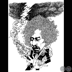 JAMES MARSHALL HENDRIX (JIMI) 1942/1970 - Caricatura de NICO