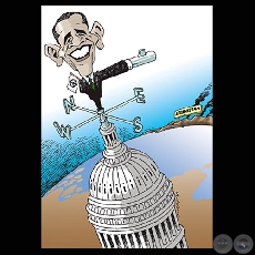 OBAMA, UN AO DESPUS II - Caricatura de NICO - Ao 2010