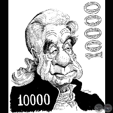 AUGUSTO ROA BASTOS 1917/2005 - Caricatura de NICO