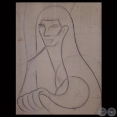 ESTUDIO PARA MATERNIDAD, 1952 - Dibujo de OLGA BLINDER