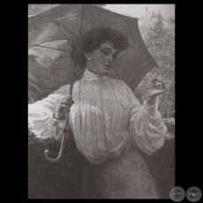 LA MUJER DE LA SOMBRILLA ROJA, 1904 - leo de PABLO ALBORNO