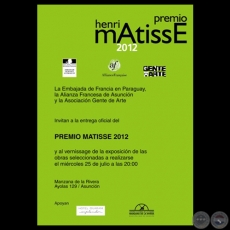 PREMIO HENRI MATISSE 2012 - (PRIMER PREMIO. FIDEL FERNNDEZ) - ASOCIACIN GENTE DE ARTE