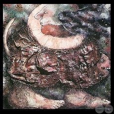 PERSONAJES, 1980 - Acrlico, mixta y collage de RICARDO MIGLIORISI