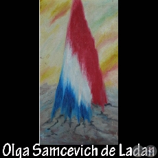 INDEPENDENCIA - Pintura de Olga Samcevich de Ladan - Año 1967