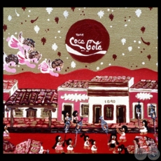 COCA COLA MOON, 1987 - Acrlicos de YSANNE GAYET