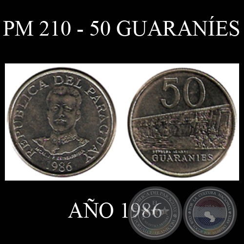 PM 210 - 50 GUARANES  AO 1986