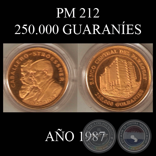 PM 212  250.000 GUARANES  AO 1987