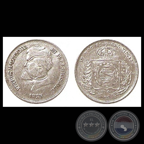 MR 24  10.000 REIS (MONEDAS RESELLADAS, AO / YEAR : 1869)