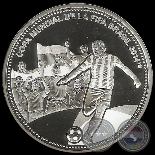 1 GUARAN - 2013 - COPA MUNDIAL DE LA FIFA BRASIL 2014 - MONEDA DE PLATA