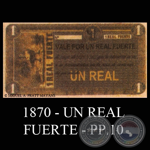 1870 - UN REAL FUERTE - PP10 - RARO