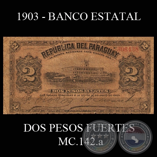 DOS PESOS FUERTES - MC142.a - FIRMA: PEDRO RODI  VICENTE SORRAZABAL