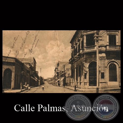 CALLE PALMAS - ASUNCIÓN - Editor: Guillermo de Grüter - TARJETA POSTAL DEL PARAGUAY