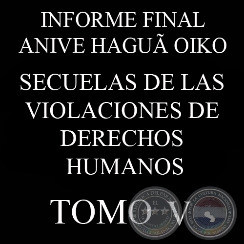 SECUELAS DE LAS VIOLACIONES DE DERECHOS HUMANOS - INFORME FINAL - TOMO 5 - COMISIN DE VERDAD Y JUSTICIA, PARAGUAY