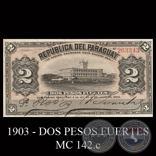 DOS PESOS FUERTES - MC142.c - FIRMA: PEDRO RODI - RIVAROLA