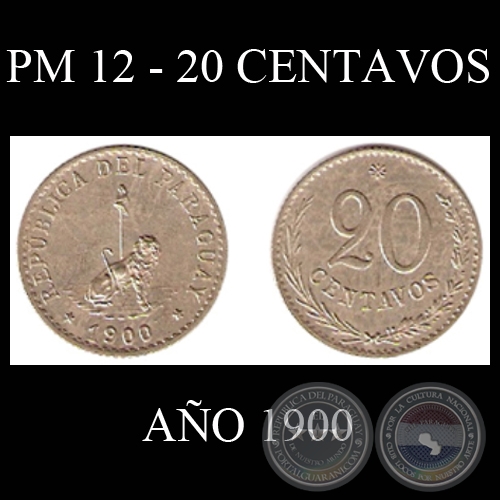 PM 12 - 20 CENTAVOS - 1900
