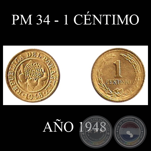 PM 34 - 1 CNTIMO - AO 1948