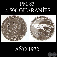 PM 83 – 4.500 GUARANÍES – AÑO 1972