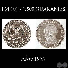 PM 101 – 1.500 GUARANÍES – AÑO 1973