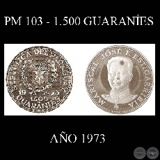 PM 103  1.500 GUARANES  AO 1973