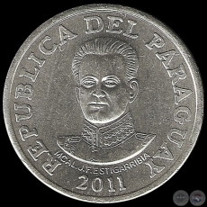  	50 GUARANÍES – AÑO 2011 - PM 258 - MONEDA DEL PARAGUAY