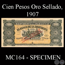 CIEN PESOS ORO SELLADO o MIL PESOS MONEDA NACIONAL