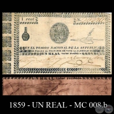 1859 - UN REAL - MC008.b - FIRMAS: MIGUEL BERGES  VICENTE GONZLEZ
