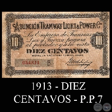 1913 - DIEZ CENTAVOS - PP7 - FIRMAS: MANUEL RODRGUEZ