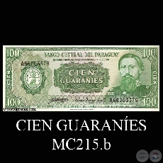 CIEN GUARANES - MC215.b - FIRMA: ALBERTO CCERES FERREIRA - CSAR ROMEO ACOSTA