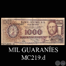 MIL GUARANES - MC219.d - FIRMA: RUBN FALCN SILVA - JOS ENRIQUE PEZ