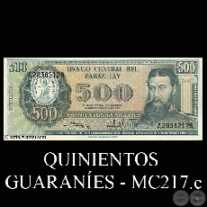 QUINIENTOS GUARANES - MC217.c - FIRMA: OSCAR RODRGUEZ - CRISPINIANO SANDOVAL