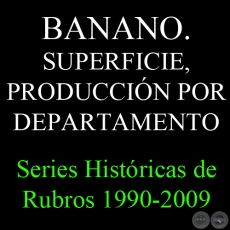 BANANO. SUPERFICIE, PRODUCCIN POR DEPARTAMENTO 1990 - 2009