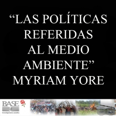 LAS POLÍTICAS REFERIDAS AL MEDIO AMBIENTE (MYRIAM YORE)