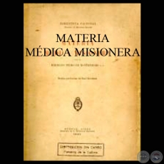 MATERIA MÉDICA MISIONERA - Por el HERMANO PEDRO DE MONTENEGRO