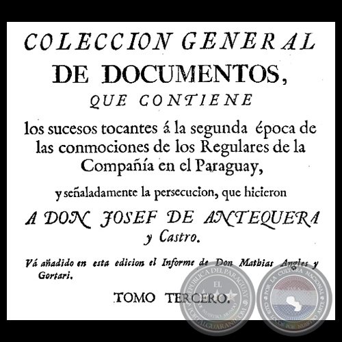 COLECCION GENERAL DE DOCUMENTOS TOMO TERCERO JESUITAS 3 PORTALGUARANI