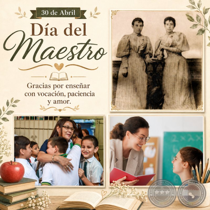 Día del Maestro, homenaje nacional a los docentes paraguayos.