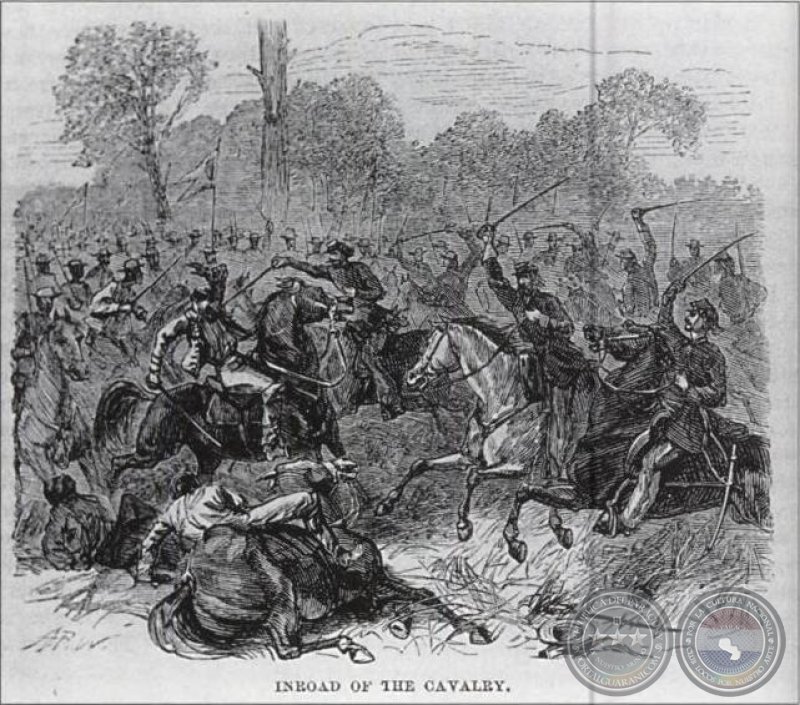 El 21 de octubre de 1867. En Tatayiba luchan heroicamente las caballerías del Paraguay y Brasil.