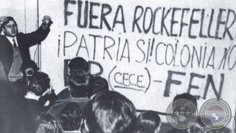 El 20 de junio de 1969. Estudiantes secundarios y universitarios se manifiestan contra la visita del empresario norteamericano Nelson Rockefeller y son violentamente reprimidos por la policía.