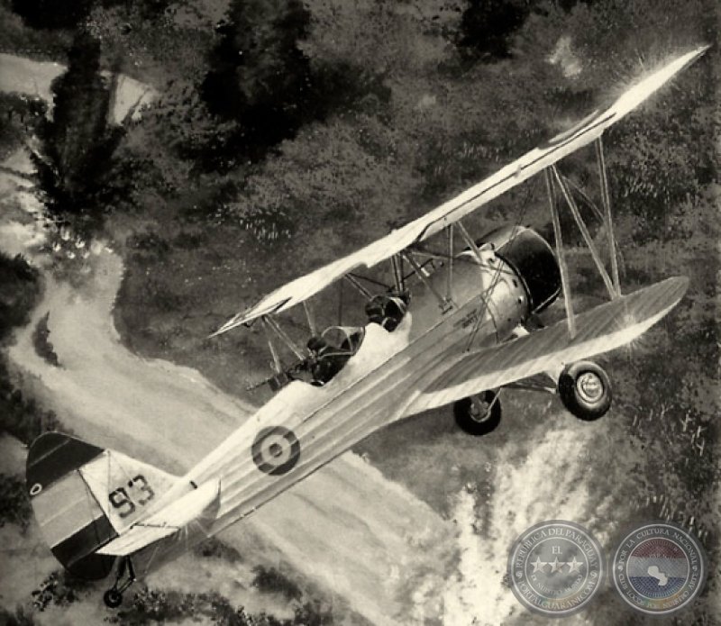 El 17 de agosto de 1932. La Aviación en Campaña inicia su actividad bélica atacando el fortín boliviano Carayá.
